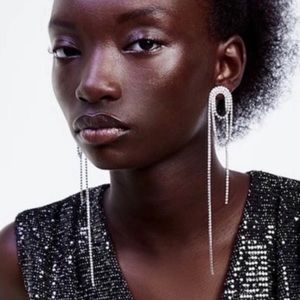Zara Rhinestone Drop Earrings